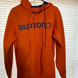 Burton Vibrant Orange Hoodie with Blue Logo